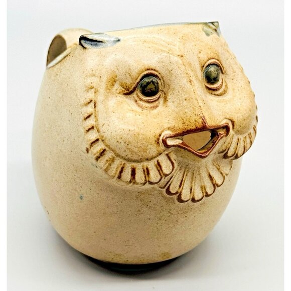 Japan Stoneware Owl Creamer Pitcher UCTCI 4.5 inch Stoneware Vintage 1960s - Picture 7 of 9